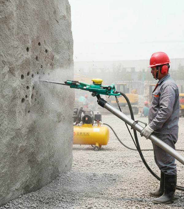 Máy khoan đá YT28 hoạt động khai thác mỏ, khoan nổ mìn hiệu quả