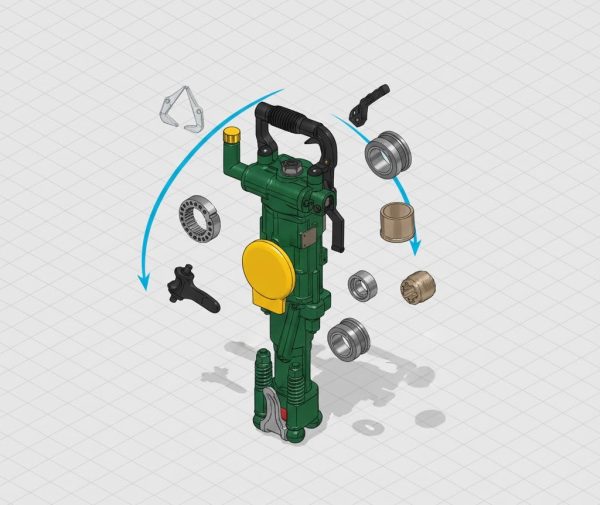 Sơ đồ búa khoan đá YT28